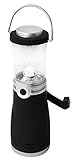 Eaxus® LED Dynamo Camping Laterne - Wasserdichte Notfall Kurbel Lampe, Silber