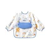 und aufgeräumte Sicherheit: Das Baby, das Baby isst, sorgt für ein verschüttensicheres Gesicht mit Flecken und verschüttungsbeständig, wodurch Kleidung trocken und sauber bleibt, während leicht