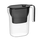 Waterdrop Wasserfilter Kanne Kühlschrank Wasserfilterkrug mit 3-Monats-Filter, 2,5 L, Reduziert Fluorid, Chlor und Mehr, NSF-zertifiziert, BPA-frei, Schwarz (Ersatzfilter: WD-PF-01A Plus)