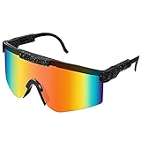 Fahrradbrille, Sport Sonnenbrille, Polarisierte Sportbrille für Herren Damen, Sportsonnenbrille Fahrrad Sonnenbrille TR90 Rahmen UV 400 Schutz,Schutzbrille für Outdooraktivitäten Radfahren Laufen Glof