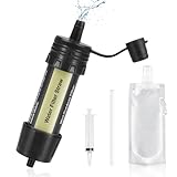 TUEWANR Wasserfilter Outdoor,5000L Tragbarer Mini Wasserfilter System,Notfall Wasserreiniger für Camping Wandern und Reisen Notfall Bereitschaft Wasseraufbereitung