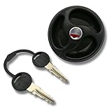 Zadi Tankdeckel für Wasser und Diesel, schwarz, mit drei Griffmulden