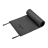 Outtec Ultraleicht Isomatte,Touristenmatte mit 2 Kompressionsriemen,Eva-Schaum,Iso Matte Alumatte,Zeltmatte Schlafmatte,Camping Survival,kleines packmaß Campingunterlage (Schwarz),180x50x0,6cm