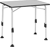 BERGER Ivalo 1 Campingtisch - Klapptisch Höhenverstellbar 80 x 60 cm Alu Campingtisch Klappbar Camping Tisch Gartentisch Klappbar - Falttisch Esstisch Balkon Klapptisch Garten Terrasse