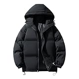 SOOUICKER Warme Winterjacke Herren Steppjacke Winter Puffer Jacke mit Kapuze Daunenjacke Kapuzenjacke Outdoor Übergangsjacke Modern Daunen Wanderjacke Stepp Windjacke Warm Wasserdicht