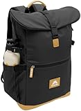 MIXIRL® Rolltop Rucksack Herren & Damen schwarz - Groß [30-35L] Arbeitsrucksack mit Laptopfach - Kühlfach & Thermo Sitzkissen | Anti-Diebstahl | für Arbeit Uni Reisen und Sport