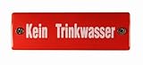 BBV Emaille Schild Kein Trinkwasser 12,5x4 cm wetterfest und lichtecht Emailleschild Wasser Trinken