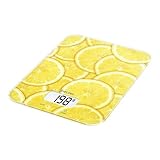 Beurer KS 19 Lemon digitale Küchenwaage (Tara-Zuwiegefunktion, Sensortastenbedienung, 5 kg Tragkraft)