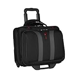 WENGER Granada Aktenkoffer, Laptop-Tasche zum Rollen, Notebook bis 15,6 Zoll, 29 l, Damen Herren, Büro Business Uni Schule, Schwarz, 600659