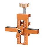 Schranktür Montagehilfe, Robust und Einfach zu Bedienen, Schranktür-Installationspositionierer, Einstellbarer Schrank tür Installation Positioner, für den Einbau von Schranktüren (Orange)