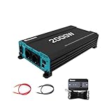 Renogy 2000W/4000W 12V auf 230V Reiner Sinus Wechselrichter mit Netzvorrangschaltung Spannungswandler mit 2 Europäische Steckdose für Haushaltsgeräten
