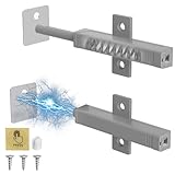 Push to Open Türöffner Jiayi 2 Stück Heavy Duty Push Open Magnet Drucktüröffner Schrank Leistungsstark 48 N Feder Freigabe Fangen für Groß Kleiderschrank Kleiderschrank Grau