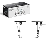 Recalma Fahrradlift Flaschenzug, Fahrrad Deckenhalterung, Tragkraft bis 60 kg, Fahrradhalterung Seilzug Für fahrräder und E-Bikes, Deckenlift Fahrradaufhängung Wand, Universalle Fahrrad Halterungen