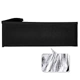 Bestecktasche für unterwegs - Kann Gegenstände bis zu 31 cm halten (1 Stück, Schwarz), Camping Bestecktasche mit Reißverschluss, Aluminium Innenfolie Leer Aufbewahrungtasche für Besteck, Cutlery Pouch
