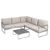 greemotion Lounge -Set Sydney, Ecksofa-Lounge aus Edelstahl, inklusive Kissen, Anthrazit