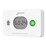 CPVAN Kohlenmonoxid Melder, 10 Jahre CO Warnmelder 3 in 1 mit Austauschbarer Batterie,CO-Detektor mit Temperatur & Luftfeuchtigkeit,Europäische Norm EN50291