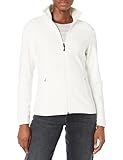 Amazon Essentials Damen Weiche Polarfleece-Jacke mit durchgehendem Reißverschluss in klassischer Passform (erhältlich in Übergrößen), Elfenbein, L