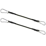 2 Stück robuste Bungee-Kordel Mini-Bungee-Seile Zurrgurte 30 cm Bungee-Schnur mit Karabinerhaken für Camping Gepäck Reisen