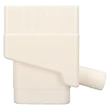 Regenwasser-Auffangsystem, Wiederverwendbares Regenwasser-Auffangsystem mit Standardmäßigem Rechteckigem 5,1 X 7,6 Cm Traditionellem Fallrohr mit 101,6 Cm Langem Schlauch (Weiß)