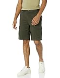 Amazon Essentials Herren 25cm Cargo-Shorts in klassischer Passform (erhältlich in Big & Tall), Dunkles Olivgrün, 32W