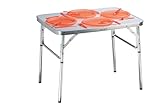 Camp Active Klapptisch - Höhenverstellbare Tischfüße - Ultraleicht aus Aluminium - 75x55x60cm