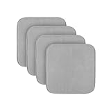 Sitzkissen (4er Pack) Stuhlkissen mit Anti Rutsch Unterseite 38cm x 38cm - Öko-Tex Zertifiziert - Sitzauflage Uni, Stuhlpolster Stuhlauflage