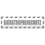 Kiwistar - Autoaufkleber - Katastrophenschutz gestreift - Hinweis Aufkleber Sticker für Auto, Kfz, Fahrrad, PKW, LKW