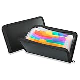 Quittung Coupon Organizer 2 Stück Reißverschluss Coupon-Währungs-Organizer mit 13 Fächern Reißverschluss Dokumentenorganizer für Gutscheine Quittungen Bargeld Rechnungen Tickets