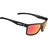 Spro Freestyle Sonnenbrille zum Raubfischangeln Sunglass Shades, Farbe:Onyx - Rahmen außen schwarz & innen dunkelrot