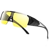 SUNGAIT Polarisierte Nachtfahrbrille für Herren Blendschutz UV400-Schutz Fahren Radfahren Angeln