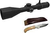 FALKE Zielfernrohr 3-12x56 Jagd mit L4 Absehen, beleuchtet mit 11 Beleuchtungsstufen, Modell 2018, Schussfest für alle Kaliber + Jagdmesser