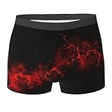 fifbird Herren Boxer Explosion Burst Red Black Printoft und atmungsaktiv Ganztägiger Komfort Slip Shorts Unterwäsche für Männer, mehrfarbig, M