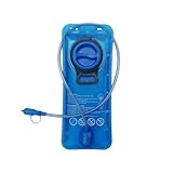 XZSUN Faltbare Trinkblase, 1L-2L-2.5L-3L Wasserblase auslaufsicherer Wasserbeutel Wasserspeicher für Fahrrad Wandern Camping Rucksack, dunkelblau, 1L