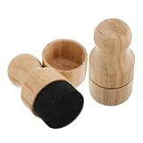 FUNNETOYU 2sätze Wachsapplikatoren Für Schneidebretter Ölwachsapplikator Mit Abdeckung Bambusbürste Zum Ölen Von Arbeitsplatten Werkzeug Zur Pflege Von Küchenbrettern Pinselapplikator Für Mi