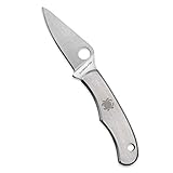 Spyderco Erwachsene Messer Bug Slip Joint Taschenmesser aus Edelstahl, Silber