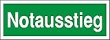 Fluchtweg Notausstieg Aufkleber nachleuchtend selbstklebend 'Notausstieg' von MBS-FIRE