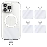 Cobee Universal Phone Tether Tabs, 4 Pcs 2.28' x 1.5' D-Buckle Phone Lanyard Ersatzteil PVC Transparent Phone Lanyard Patches for Safety Drop Protection Kompatibel mit den meisten Smartphones