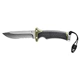 Gerber Outdoor/Survival-Messer mit Teilwellenschliff, Ultimate Survival Fixed, Klingenlänge: 12 cm, Rostfreier Stahl, 30-001830