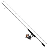 DAM Fire Wave XP Spinning Combo, Süßwasserangler Angelrute Rolle Hecht Barsch Zander mehr, Starkes Leichtgewicht Vielseitig, Schwarz, 2.13m schnelle Rute, 2500er Rolle