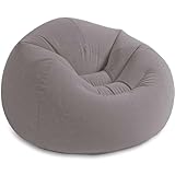 Intex 68579NP – Aufblasbarer Sitzsack, Vinyl, Grau, 114 x 114 x 71 cm