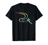 Ski fahren Alpen Piste Schneespur Retro T-Shirt