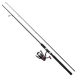 DAM Full Tech Spinning Combo, Süßwasserangler Angelrute Rolle Hecht Barsch Zander Mehr, Starkes Leichtgewicht Vielseitig, Schwarz Grau, 1.80m Mäßig schnelle Rute, 2000er Rolle