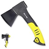 Axt/Beil/Freitzeitbeil/Outdoorbeil/inklusive Klingen-/Transportschutz mit Antihaftbeschichtung und Glasfaserstiel/Modell UX23 Länge 23cm