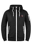 Solid SDTilly Herren Übergangsjacke Herrenjacke Jacke mit Kapuze Reißverschlusstaschen Regular fit, Größe:XL, Farbe:Black (9000)