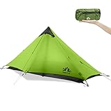 Night Cat 1 Mann Zelt Ultraleicht: Wasserdicht Zelt für Fahrradtour Kleines Packmaß Trekking Camping