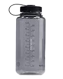 TACWRK Nalgene Trinkflasche 1 L Everyday Weithals WH TW Koordinaten Edition Sport-Flasche BPA-frei, auslaufsicher, geschmacksneutral, leicht zu reinigen (Grau)