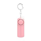 KEWUZY Persönlicher Alarm für Damen, Taschenalarm mit 130 dB Sirene und LED Signalleuchte, Persönlicher Alarm & Schlüsselanhänger für Frauen Sicherheit, Sicherheitsalarm für Kinder, Ältere (Rosa)