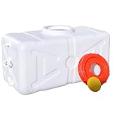 Tragbarer Wassertank, 30 -L -Plastik -Wasserspeicherbehälter mit Zapfen und Schlauch zum Campen, Wohnmobil, LKW, Notvorsorge, tragbarer Tank