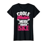 Coole Mädels Fahren Ski Lustig Winter Sport Skifahrer Damen T-Shirt