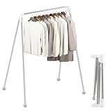 YedZen Tragbarer Edelstahl Klappbar Kleiderständer, 33-72 cm Verstellbarer Wäscheständer Mini-Reisekleiderständer, Klein Leicht Clothes Rack Ausziehbarer kleiderstange für Camping, Reisen, Wandern